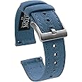 20mm Nantucket Blue - BARTON Canvas Quick Release Watch Band Straps - Choose Color & Width - 18mm, 19mm, 20mm, 21mm, 22mm, 23mm, or 24mm