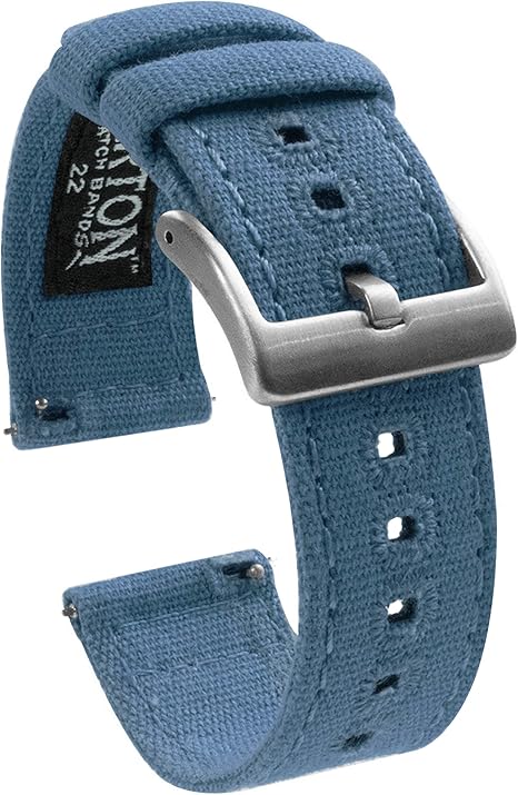 Barton Watch Bands - Correas de tela para reloj de pulsera con cierre rápido - Disponible en varios colores y anchos (18mm, 20mm y 22mm)