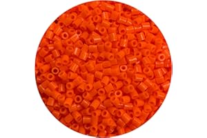OEEKOI 5500+Pcs Fuse Beads - Melting Beads 5mm Fusion Beads Bulk Iron Beads for Crafts, Ideal for Christmas Birthday Gifts,Orange