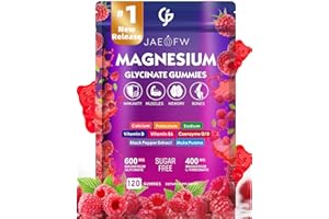 JAENFW Magnesium Glycinate Gummies 1000mg – High Absorption Magnesium Complex with L-Threonate, CoQ10, Muira Puama, Vitamin D3 & B6 for Adults & Kids – Promotes Energy Balance, Focus, and Muscle Function 120