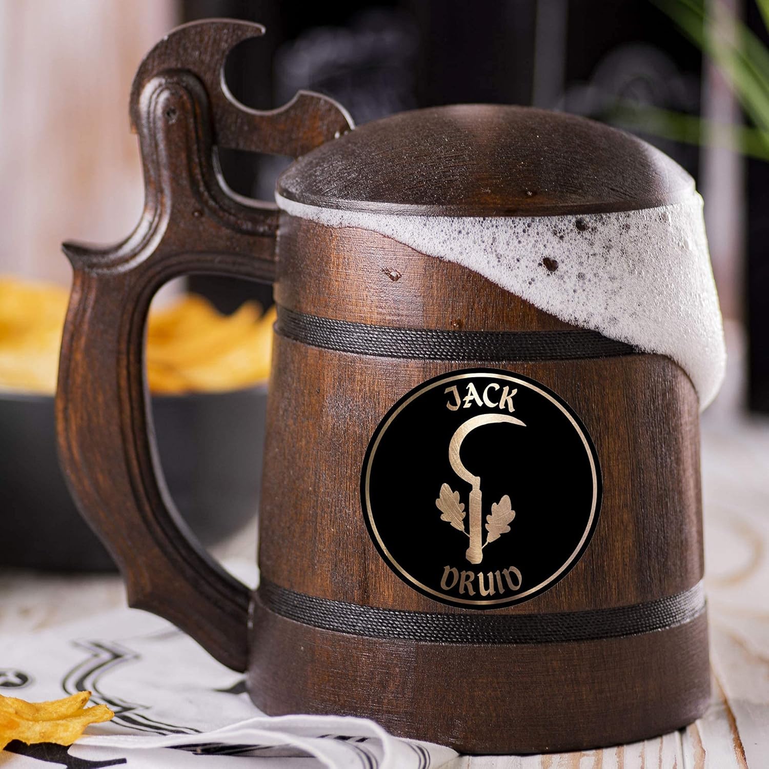 Wood Stein Custom Beer Steins Personalized Gifts for Men 86 Personalized Gamer Mug D&D Mug