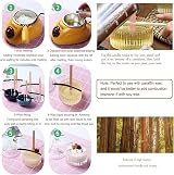 Runmeihe 25Pcs Wood Wicks 5" Candle Wick Kit with 25 Iron Stands for DIY Candles view 3