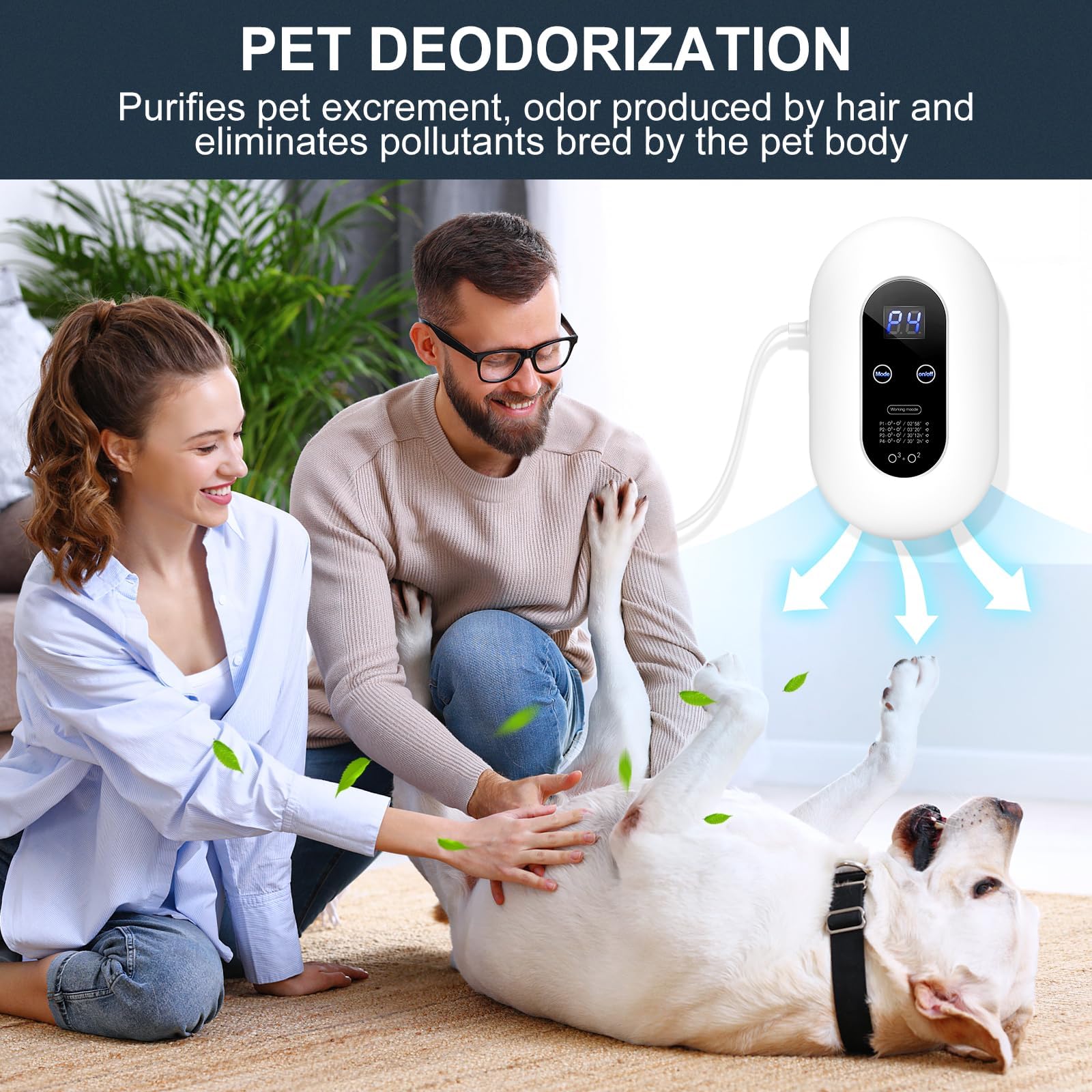 Ozone Odor Eliminator for Strong Odor 99% Cat Litter Deodorizer Dog Poof Odor Removal Air Ionizers Home Plug-in Air Purifier for Bedroom, Toilet, Kitchen, Pets, Smoke, Shoe, Formaldehyde Air Freshener