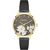 Nine West Women's Floral Dial Strap Watch, NW/2284