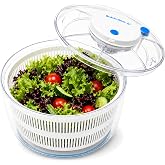Electric Salad Spinner 5 QT, Lettuce Spinner, USB-C, Dry Greens in Seconds | Dry greens in 20 seconds at 600 revolutions per minute, then serve straight from the wear-resistant 5 QT SAN bowl.