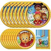 Treasures Gifted Officially Licensed Daniel Tiger Birthday Party Supplies - Serves 16 Guests - Dinnerware Starter Set Daniel Tiger Party Decorations - Plates and Napkins Set
