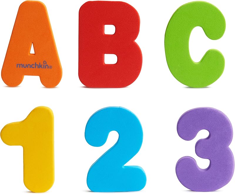 Munchkin Learn Baby Bath Foam Letters & Numbers Bath Toys