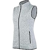 Zip Up Womens Vest with Zipper Pockets Athletic Sweater Fleece Vest Sleeveless Sweater Jacket