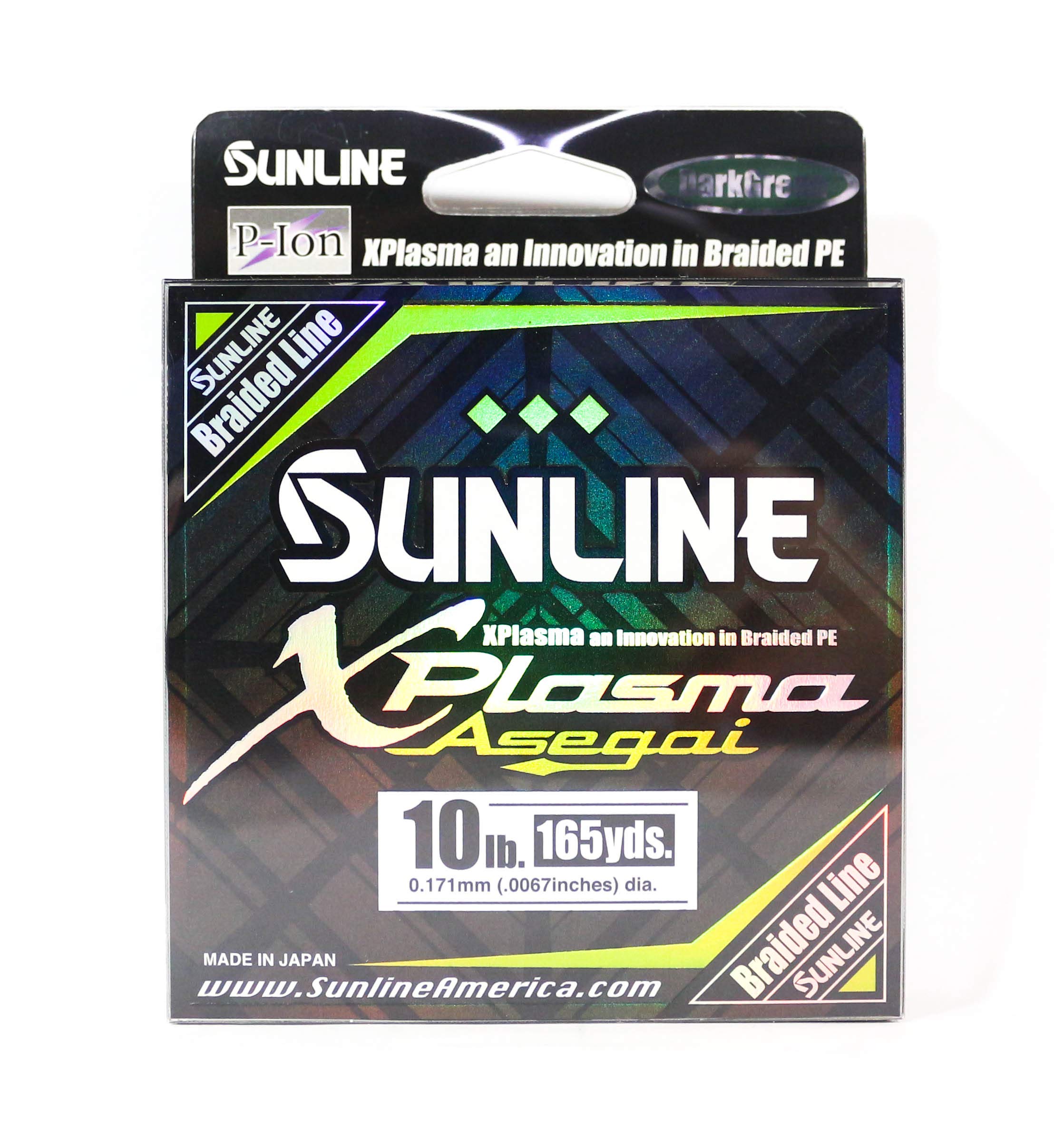 Sunline 63043242 Xplasma Asegai, Dark Green, 10LB Test/165 YD
