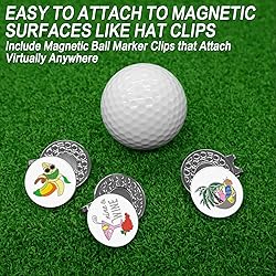 FINGER TEN Golf Ball Markers 3 Pcs with 3 Pack Hat