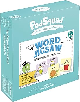 PodSquad Word Jigsaw, Learn Opposite and Rhyming Words, Ages 3+