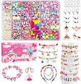 Amteker Bracelet Making Kit for Girls 550 Beads Unicorn Jewellery Craft Kit 24 view 1