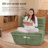 Vesgantti Togo Fireside Lounge Chair Soft Suede Green Premium Foam view 6