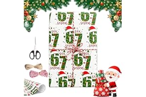 67 Funny Christmas Wrapping Paper, 67 Meme Christmas Gift Wrap, Kids Funny Wrapping Paper, Unique Gen a Meme Gift Wraps, Brai