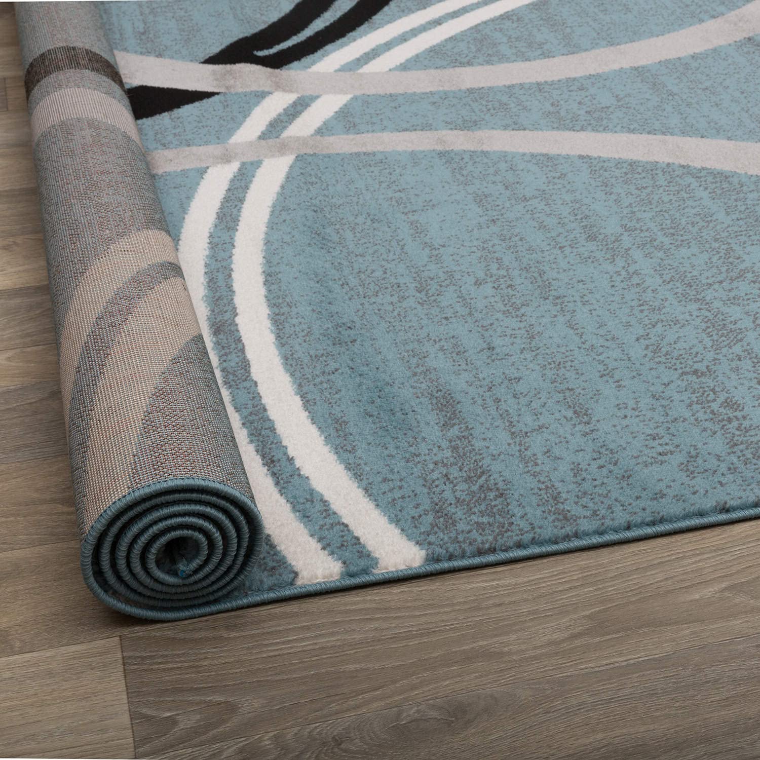 Rugshop Modern Wavy Circles Design Area Rug 5' 3