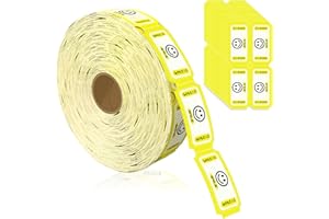 GICARE Raffle Tickets Single Roll, Smile Tickets Roll Ticket for Events, Entry, Class Reward, Fundraiser & Prizes Roll of 1000 Tickets Single Yellow