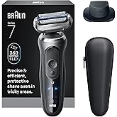 Braun Electric Shaver for Men, Series 7 7120s, Wet & Dry Shave, Turbo & Gentle Shaving Modes, Waterproof Foil Shaver, with Precision Trimmer, Space Grey