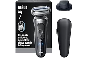 Braun Electric Shaver for Men, Series 7 7120s, Wet & Dry Shave, Turbo & Gentle Shaving Modes, Waterproof Foil Shaver, with Precision Trimmer, Space Grey