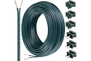 Chapou SPT-1 100 ft 18/2 Wire with 6 Plugs 18 AWG Wire for LED Lighting Strip Lamp, Lamp Extension Cable, Residential Outdoor Commercial Industrial, Green