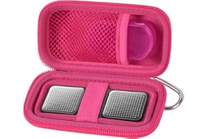 PAIYULE Heart Rate Monitor Case for AliveCor for KardiaMobile 6L / 6L Max 1L Personal EKG Monitor Storage Holder for Cardiac Mobile Portable Heart Rate Monitor Bag Organizer (Pill Box Included) Rose Red