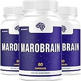 (3 Pack) Marobrain Capsules - Official Marobrain Supplement Pills Daily Support Brain & Mermory Focus, All Natural Advanced Premium Formula for Overall Health & Wellness, 180 Capsules for 3 Months