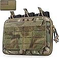 WYNEX Molle Admin Pouch of Kangaroo Style, Tactical Utility Tool Pouch with Mag/Zipper Strip Insert Modular EDC Medical Bag Organizer Attachment Patch Included