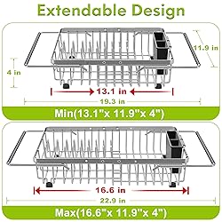 JASIWAY Dish Drying Rack in Sink - Expandable
