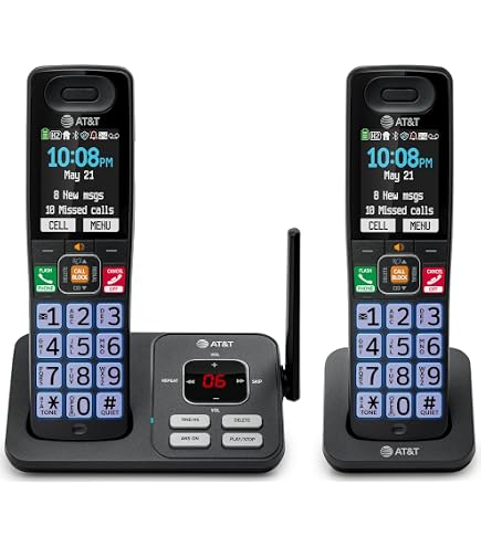 ALCATEL F530 Voice Trío - Teléfono inalámbrico DECT con contestador automático - Gran Pantalla retroiluminada - Altavoz - Bloqueo de Llamadas - 2 Teclas de Memoria Directa - 3 terminales - Negro ALCATEL F530 Voice Trío - Teléfono inalámbrico DECT con contestador automático - Gran Pantalla retroiluminada - Altavoz - Bloqueo de Llamadas - 2 Teclas de Memoria Directa - 3 terminales - Negro