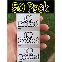 Amazon.com: 50PCS I Love Boobies Stickers Decals Hard hat Labels ...