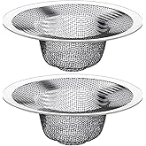 HNYYZL 4.5" Top / 2.5" Basket Small Drain Strainer, 2Pcs Sink Drain Hair Catcher, Bathroom Sink Strainer,Drain Mesh Baskets for Laundry