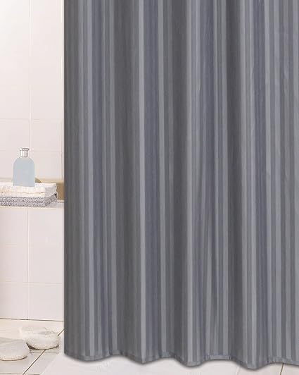 A Hotel Hilton Waterproof Shower Curtain 180 X 200 Cm Anthracite
