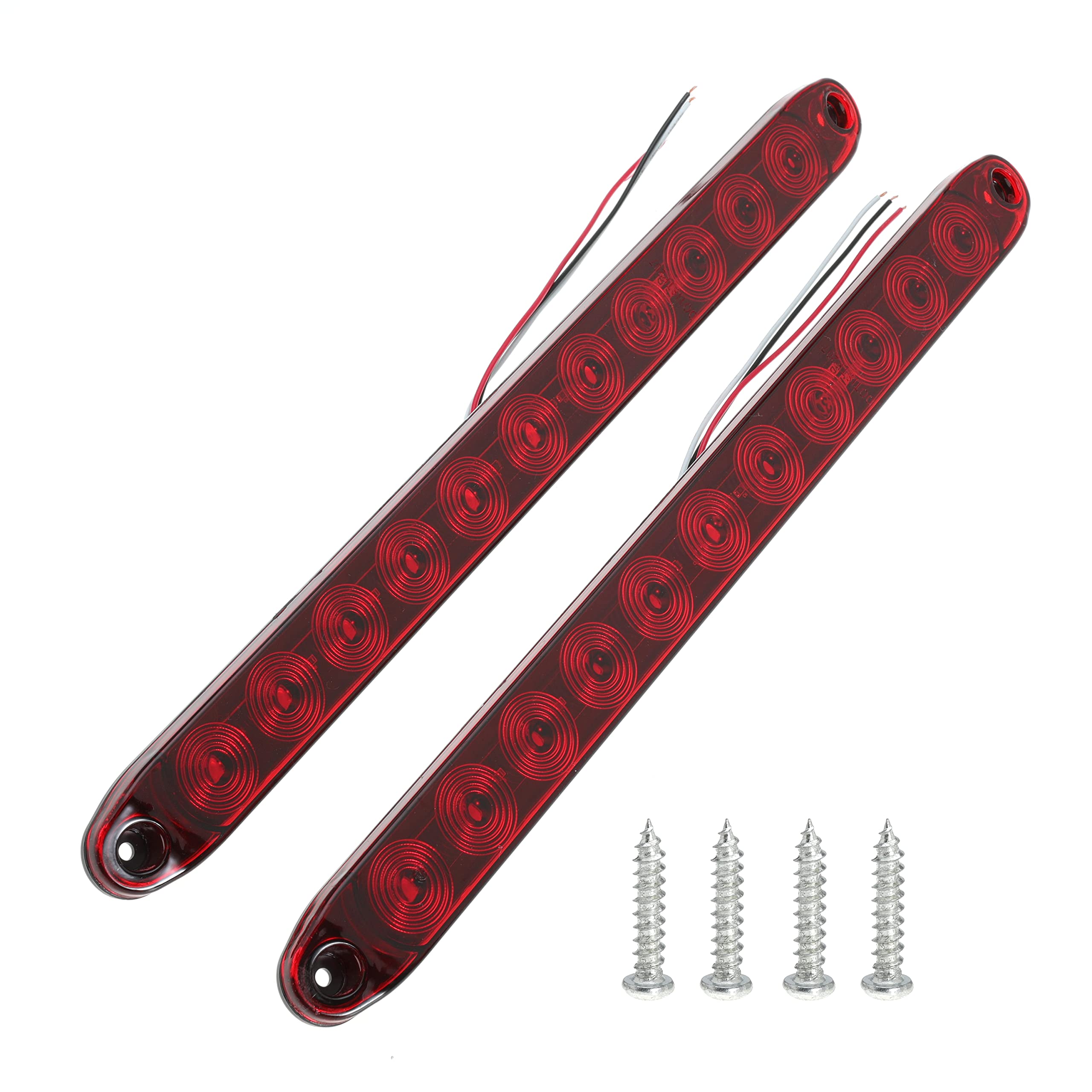View 1 of Gopayia 15 Inch 11 LED Trailer Light Bar 12V LED Tail Lights for Park Stop Brake Turn Signal Trailer Car Truck Boat Motorcycle 2PCS