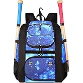 MATEIN Softball Bag, Lightweight Baseball Backpack with Shoe Compartment, Baseball Bag with Fence Hook for TBall Bat & Equipment, Softball Gifts Catchers Backpack for Women Fit Catcher’s Mitt, Helmet