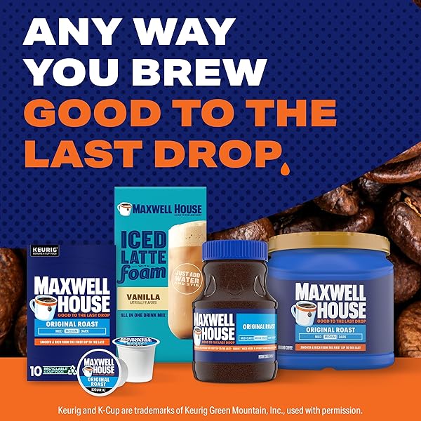 MAXWELL HOUSE ORIGINAL ROAST MEDIUM ROAST K-CUP COFFEE PODS, 10 CT BOX