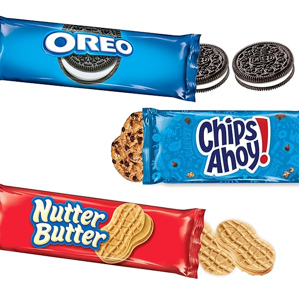 NABISCO COOKIE VARIETY PACK, OREO, NUTTER BUTTER, CHIPS AHOY!, 12 SNACK PACKS (4 COOKIES PER PACK)