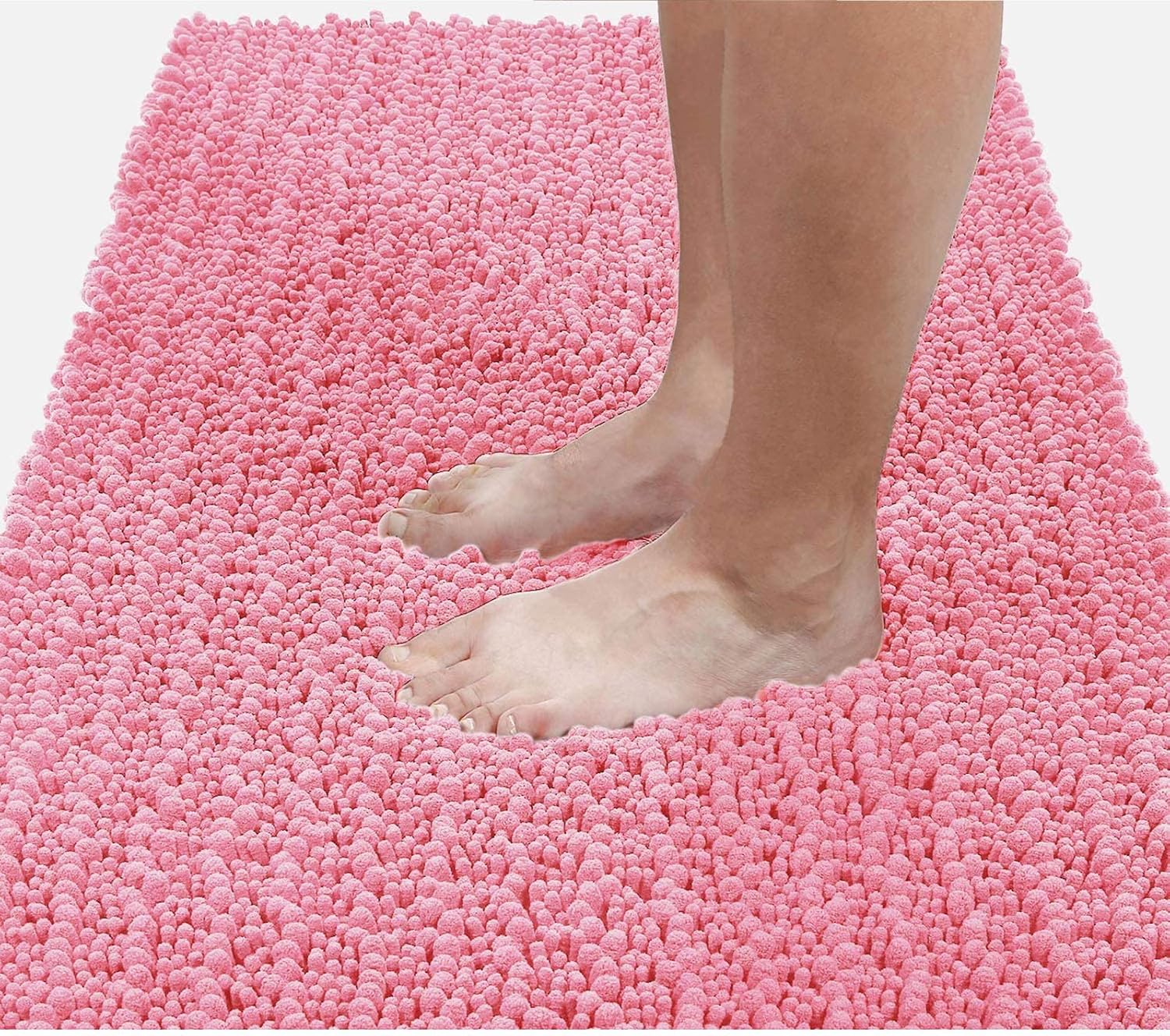 Yimobra Original Luxury Chenille Bath Mat, 31.5 X 19.8 Inches, Soft Shaggy and Comfortable, Large Size, Super Absorbent and Thick, Non-Slip, Machine Washable, Perfect for Bathroom, Gray: Home & Kitchen