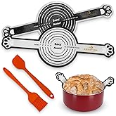 Sourdough Silicone Bread Sling 500 Degrees, 2 PCS Nonstick & Easy Clean Reusable Bread Mat for Dutch Oven Liners with Oil Brush & Silicone Spatula, Sourdough Bread Baking Supplies with Long Handles