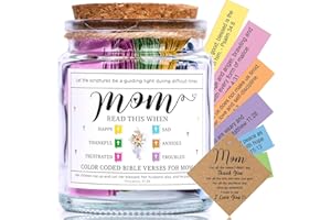 SOLMAYCO Bible Verse Jar for Mom – 92 Inspirational Scriptures for Encouragement & Faith | Christian Gift for Mother | Spiritual Affirmation Jar | Thoughtful Birthday or Christmas Gift