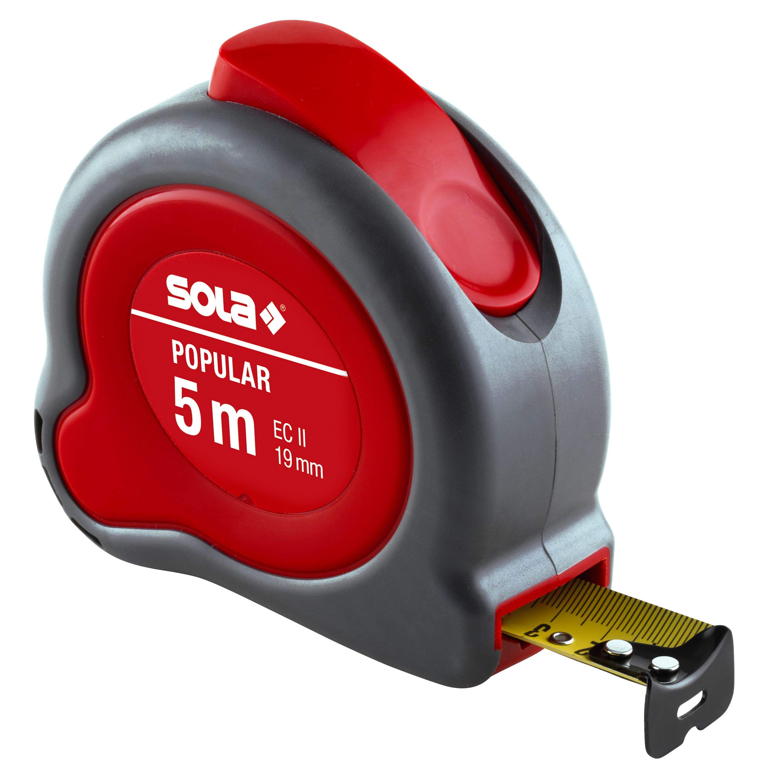 Sola 50024301 "Popular PP 5" Tape Measure, Grey/Red, 5 m