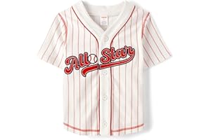 Gymboree Boys' and Toddler Baseball Jersey Button Up Shirt