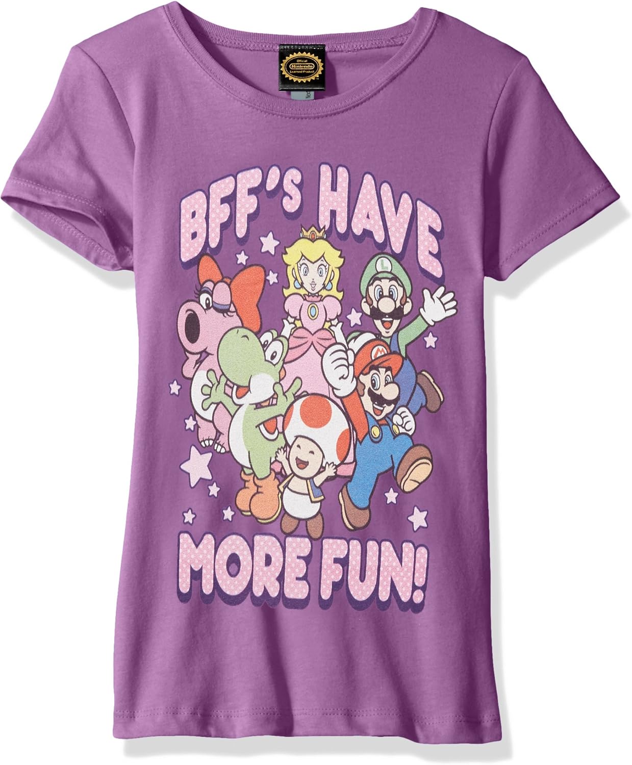 Nintendo Girls' More Fun Graphic T-shirt: Clothing