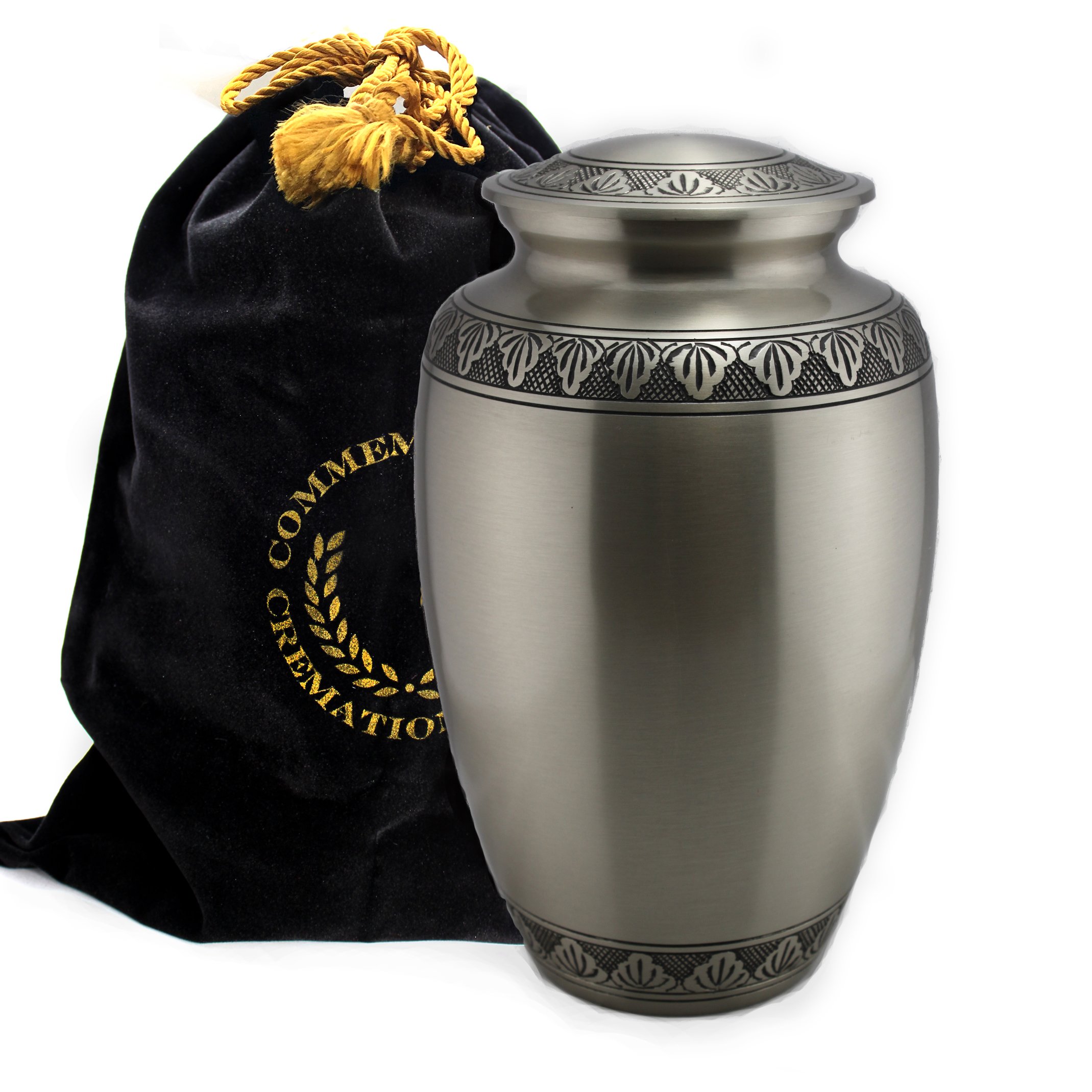 Brass Funeral Urn for Women Cremation Urn for Human Ashes Adult Display