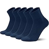 SERISIMPLE Men’s Bamboo Viscose Ankle Quarter Thin Socks Breathable Soft Summer Mesh Design, Anti-Odor Casual Dress 5 Pairs