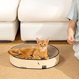 Conlun Oval Cat Scratching Board 2 in 1 Scratch Sofa Bed Natural Cardboard view 8