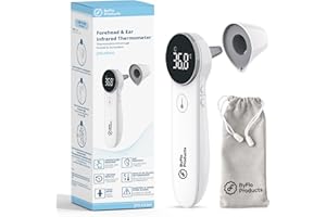 ByFloProducts, Ear and Forehead Thermometer, Thermometer Adult and Baby, Forehead Digital Thermometer, Infrared Touchless The