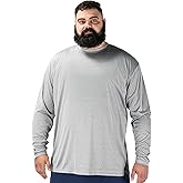 BRISIRA Mens Big and Tall UPF 50+ Sun Protection Shirts Cooling Rash Guard Long Sleeve Lightweight Quick Dry Fishing Running