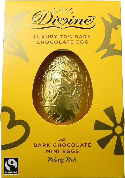 Divine Luxury Dark Chocolate Egg and Dark Chocolate Mini Eggs 260 g