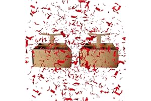 ANONYSAUR Razzle-Dazzle, Confetti Explosion Gift Box Insert 3pk Gold (DIY). Show Them How Much You Cherish Them With Our Exploding Surprise Confetti Add-On. (Red: 2 Pack)