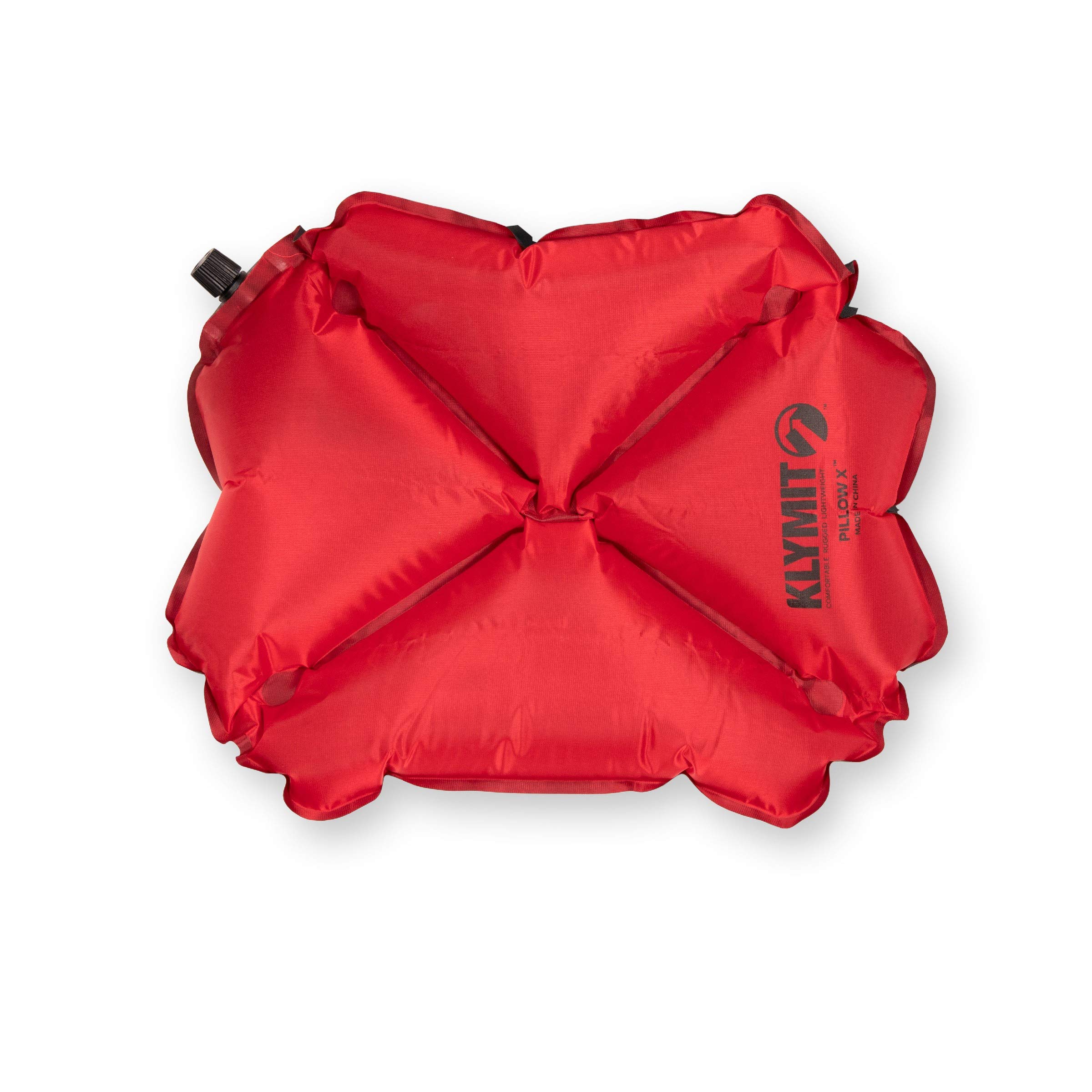 Klymit Pillow X Inflatable Camp & Travel Pillow, Red/Gray