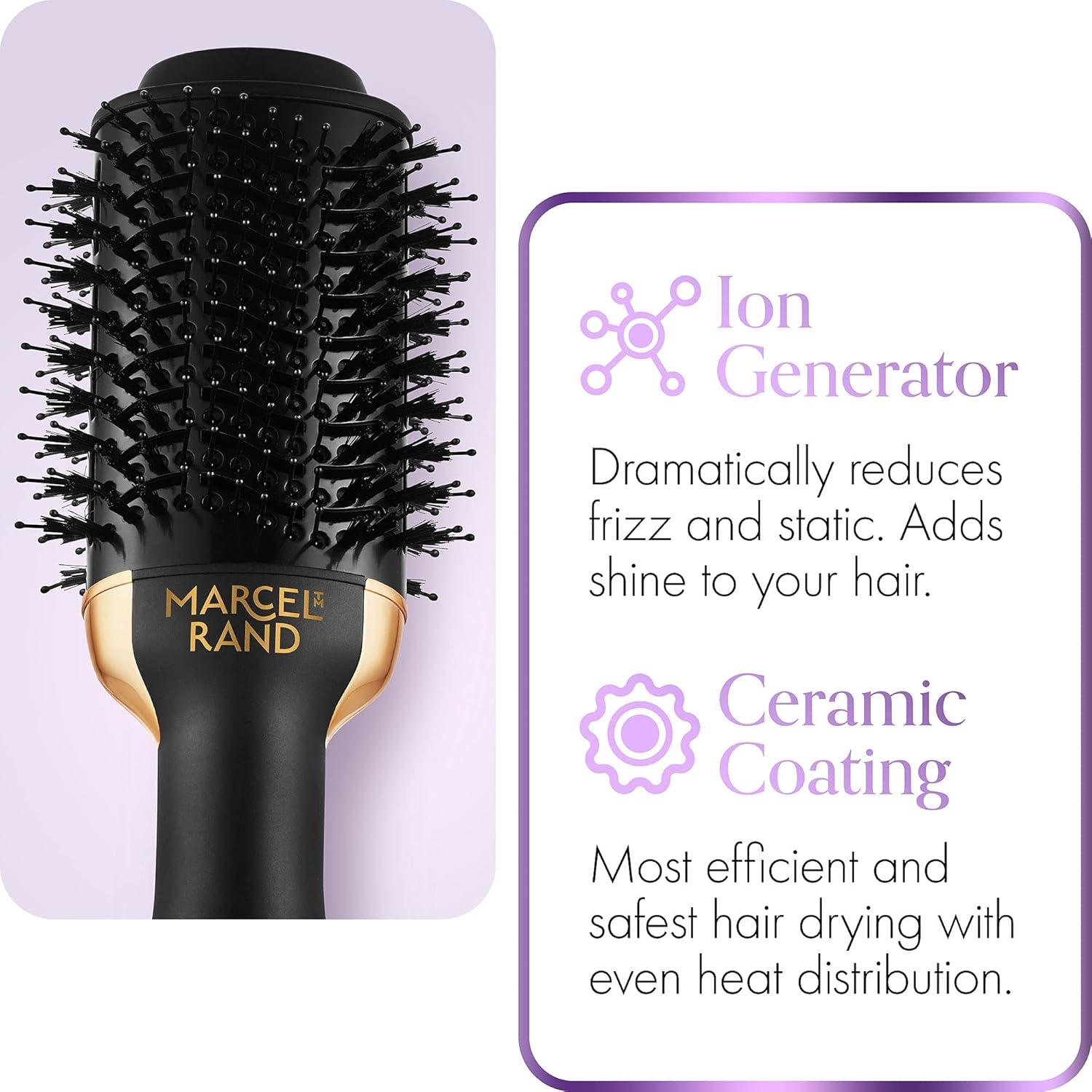 Professional Hair Dryer Brush for Women, 2 in 1 Volumizing Brush Dryer, Oval Brush Blow Dryer 75MM with a Hard Travel Case and Premium Gift Box: Health & Personal Care